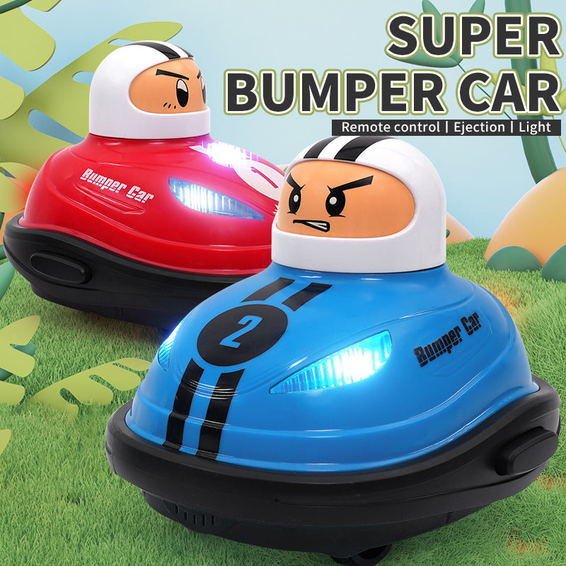 Mini coche de choque con control remoto de dibujos animados para niños, dos jugadores, batalla, derrape, catapulta, kart, juguete para niño