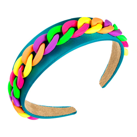 Headband New Fashion Personality Pastoral Style Female Wide-Brimmed Color Chain Decoration Macaron Color Headband - V.I.P Digital Presence