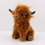 Figura de vaca de pelo largo de imitación de juguete de peluche de vaca de las Tierras Altas de una celebridad de Internet