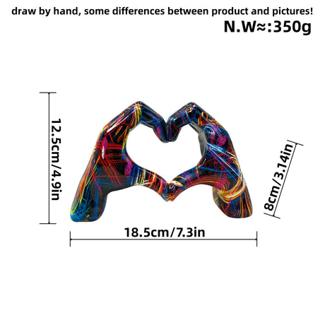 Internet celebrity graffiti, love gesture ornaments, home living rooms, offices, desktop exhibition halls, resin handicrafts, decorative products - V.I.P Digital Presence