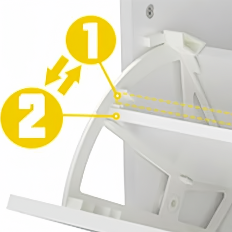 High Glossy Marble Color Doors Shoe Rack 3 Doors Shoe Cabinet With 2 Drawers - V.I.P Digital Presence