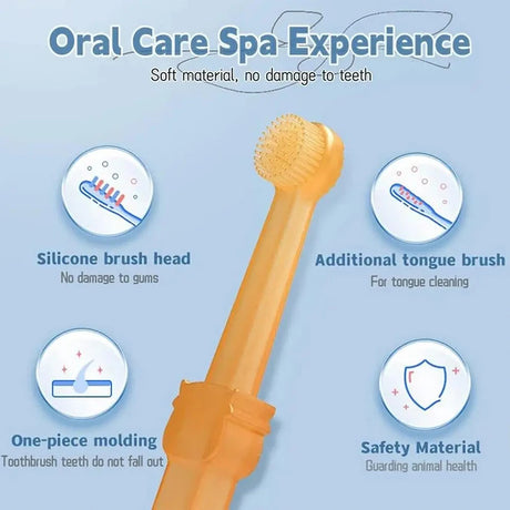 Teeth Whitening Dog Cat Silicone Soft Toothbrush Oral Care Puppy Toothbrush Toothpaste Pet Kit Teeth Cleaning Pet Supplies - V.I.P Digital Presence