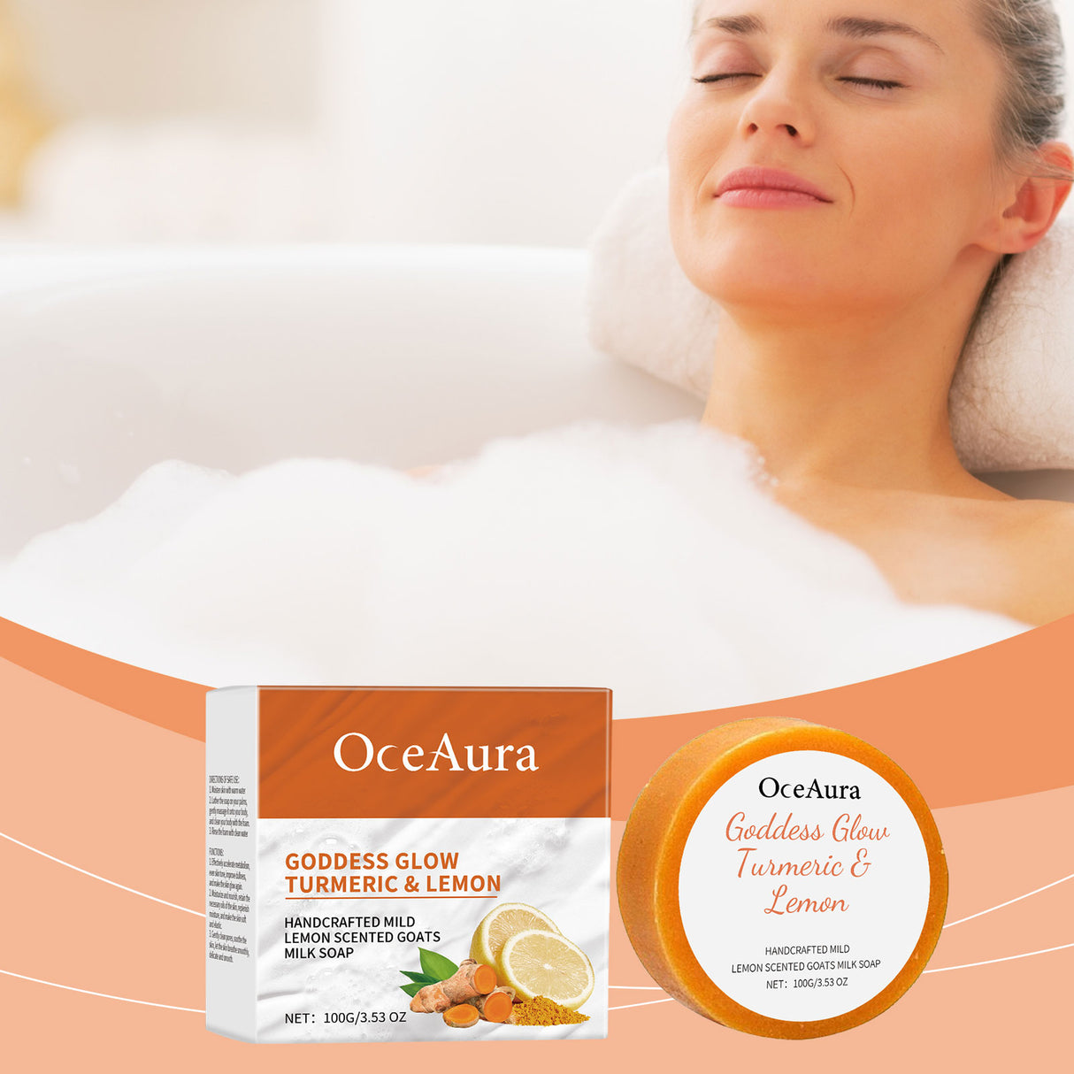 Turmeric Lemon Bath Soap Gently Cleans And Moisturizes Skin And Brightening Body Bath Soap