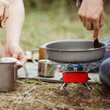 Estufa de gas portátil plegable y resistente al viento para acampar al aire libre, ideal para mochileros, acampadas, senderismo y picnics.