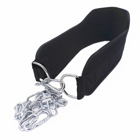 Thick Neoprene Weight Lifting Belt with Chain Dipping Belt for Pull Up Chin Up Kettlebell Barbell Fitness Bodybuilding Gym Belt - V.I.P Digital Presence