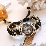 New small dial with diamond inlay Women's woven rope watch Women's creative fashion retractable rope quartz watch - V.I.P Digital Presence