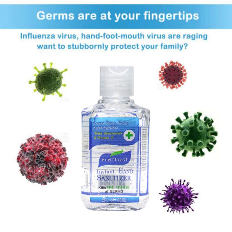 Hand Sanitizer Gel,Kills 99.99% Germs,Long-lasting Anti-Bacterial Quick Drying Liquid Hand Soap,No Water Required 60ML - V.I.P Digital Presence