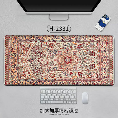 Large Persian Mouse Pad Office Carpet MousePad Natural Rubber Lockedge Anti Slip Desk Mat Laptop Office Game Accessories Pad - V.I.P Digital Presence