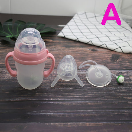 250ml Baby Bottle Kids Cup Silicone Sippy Children Training Cute Baby Drinking Water Straw Feeding Bottle Hands-free Bottle - V.I.P Digital Presence