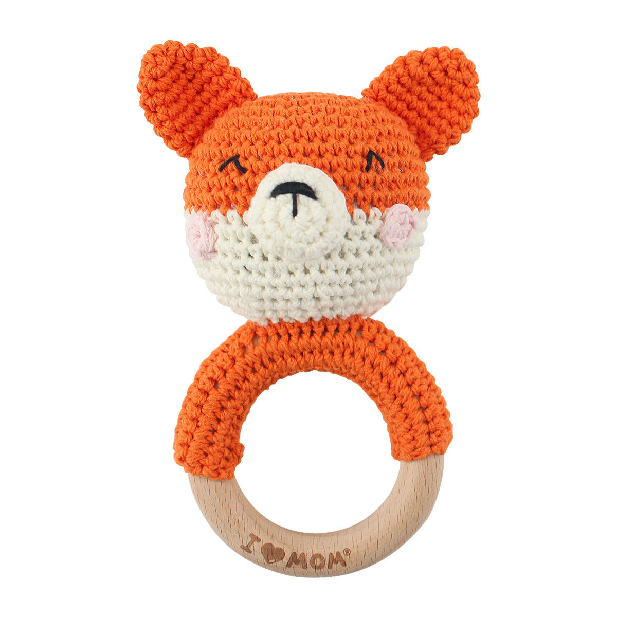 Campana relajante para bebé con nombre tallado, regalo para recién nacido, regalo para el baño, muñeca de dibujos animados tejida