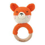Campana relajante para bebé con nombre tallado, regalo para recién nacido, regalo para el baño, muñeca de dibujos animados tejida