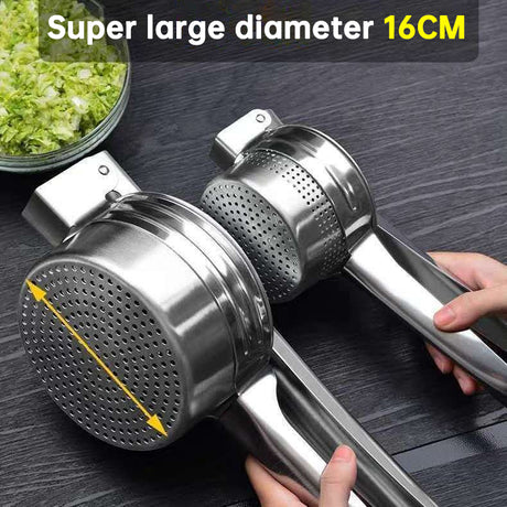 Squeezer Stainless Steel Manual Juicer Household Vegetable Filling Dehydration Large Practical And Creative Potato Mashing - V.I.P Digital Presence
