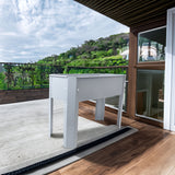 Elevated garden bed, metal elevated outdoor flowerpot box, suitable for backyard and terrace, large flowerpot Grey + Steel - V.I.P Digital Presence