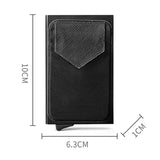 Business Men Credit Card Wallet Aluminum Cash ID Card Holder  Case Blocking Slim Metal Wallet Coin Purse Black - V.I.P Digital Presence