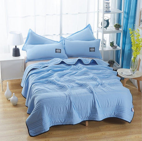Summer Quilt Air Conditioning Quilt Solid Color Quilted Single and Double Quilt Vacuum Solid Color Summer Cool Quilt - V.I.P Digital Presence