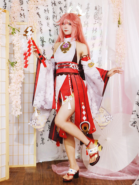 Genshin Impact Eight Gods Cosplay Costume Female Lightning General Eight Gods Anime COS server matching shoes - V.I.P Digital Presence