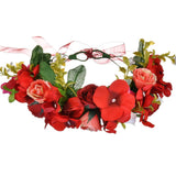 Big Red Rose Blossom Hair Band Bridal Flower Ring Hair Band - V.I.P Digital Presence