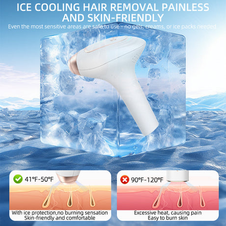 Handheld freezing point hair removal device, replaceable head IPL strong pulse portable whole body painless hair removal device - V.I.P Digital Presence
