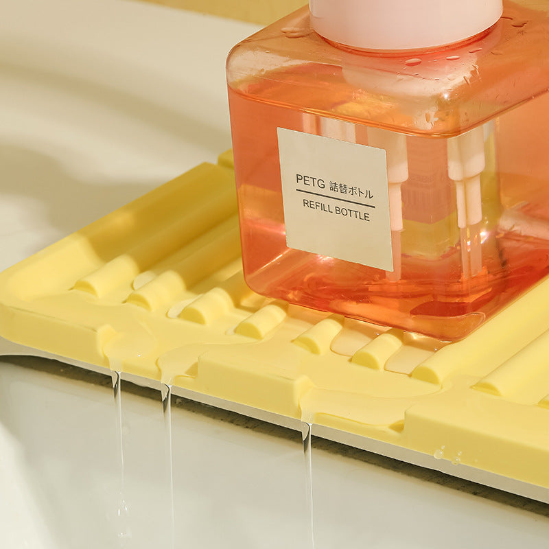 Heighten slope drain mat faucet sink splash mat drain mat pool non slip soap mat splash mat - V.I.P Digital Presence