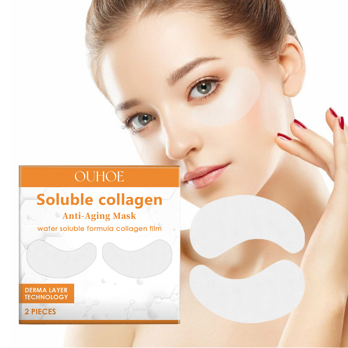 Ouhoe Collagen Soluble Eye Mask Tights Eye Area, Lightening Fine Lines And Hydrating Eye Mask - V.I.P Digital Presence