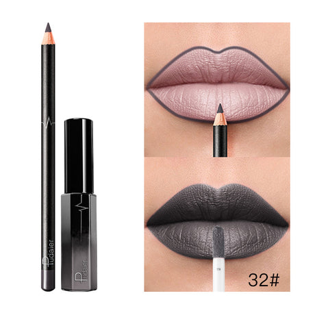 Pudaier 36 Color Matte Lip Gloss Lip Liner Matte Matte Lip Glaze Lipstick Pencil - V.I.P Digital Presence