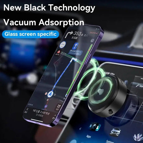 Car Mount Mobile Phone Holder Intelligent Magnetic Vacuum Adsorption Ultra Stable Suction Cup Bracket For Navigation Live Stream - V.I.P Digital Presence