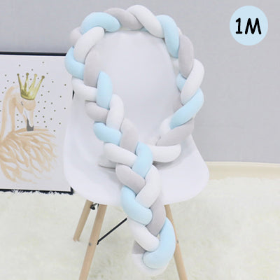 1Pcs 1M/2M/3M Baby Handmade Nodic Knot Newborn Bed Bumper Long Knotted Braid Pillow Baby Bed Bumper Knot Crib Infant Room Decor - V.I.P Digital Presence