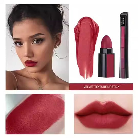 5 Colors Matte Velvet Lipstick Waterproof Sweatproof Lip Gloss Duration Colorfast Lipstick Non Stick Cup Lip Gloss Cosmetics - V.I.P Digital Presence