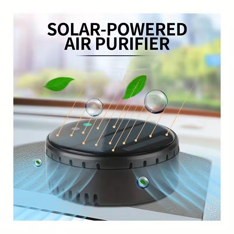 Air purifier for both home and car use solar powered negative ion formaldehyde and odor removal disinfection and purification device - V.I.P Digital Presence