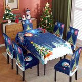 Christmas printed tablecloth, chair cover, waterproof, oil resistant, festive decoration, dining table cloth, chair cover, universal household use - V.I.P Digital Presence