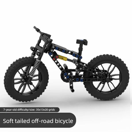 Off road soft tail bicycle assembly building block diamond frame front double suspension rear single suspension chain linkage - V.I.P Digital Presence