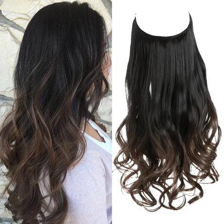 One-piece women's hair extension piece with abundant hair volume U-shaped fishing line invisible and natural long curly hair - V.I.P Digital Presence