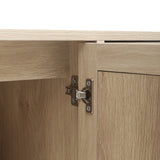 4 Door Accent Cabinet Sideboard Buffet Storage Cabinet with Adjustable Shelf for Entryway Living Room Bedroom - V.I.P Digital Presence