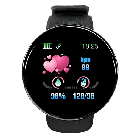D18 Smart Bracelet Color Round Screen Heart Rate Blood Pressure Sleep Monitoring Pedometer Sports Encyclopedia Star Smart Watch - V.I.P Digital Presence