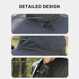 Solar fan hat: wide - brim bucket hat with 2 solar fans, men’s summer cap for outdoor fishing, camping, hiking. - V.I.P Digital Presence