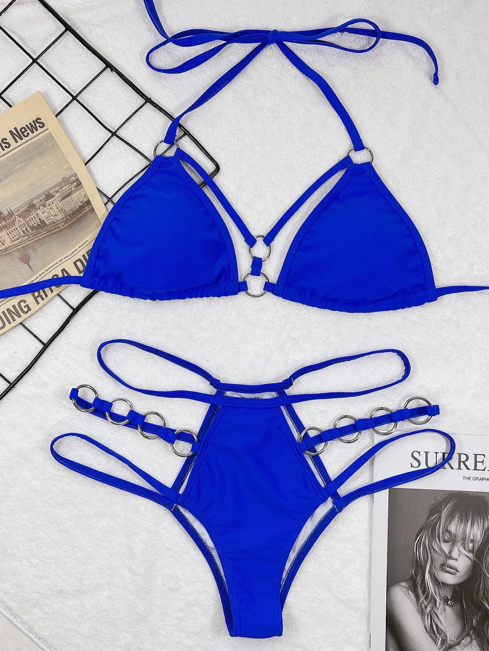 Cutout Halter Neck Two-Piece Bikini Set - V.I.P Digital Presence