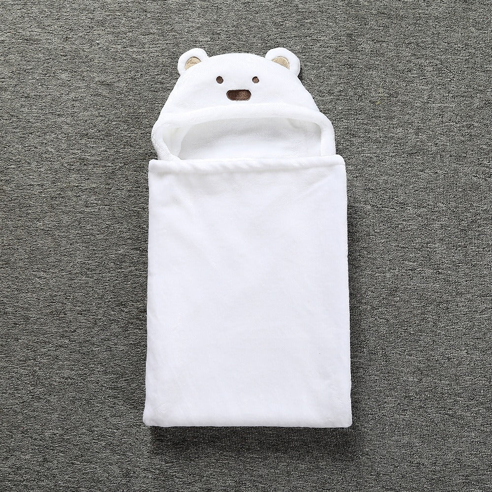 Baby Coral Fleece Cuddle Baby Cuddle Blanket Newborn Baby Bear Air Conditioning Blanket Package Towel Cover Blanket - V.I.P Digital Presence