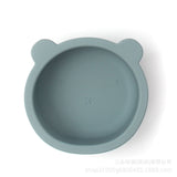 Vajilla infantil, cuenco para bebés, cuenco de silicona con ventosa para niños, cuenco para suplemento alimenticio con forma de oso 