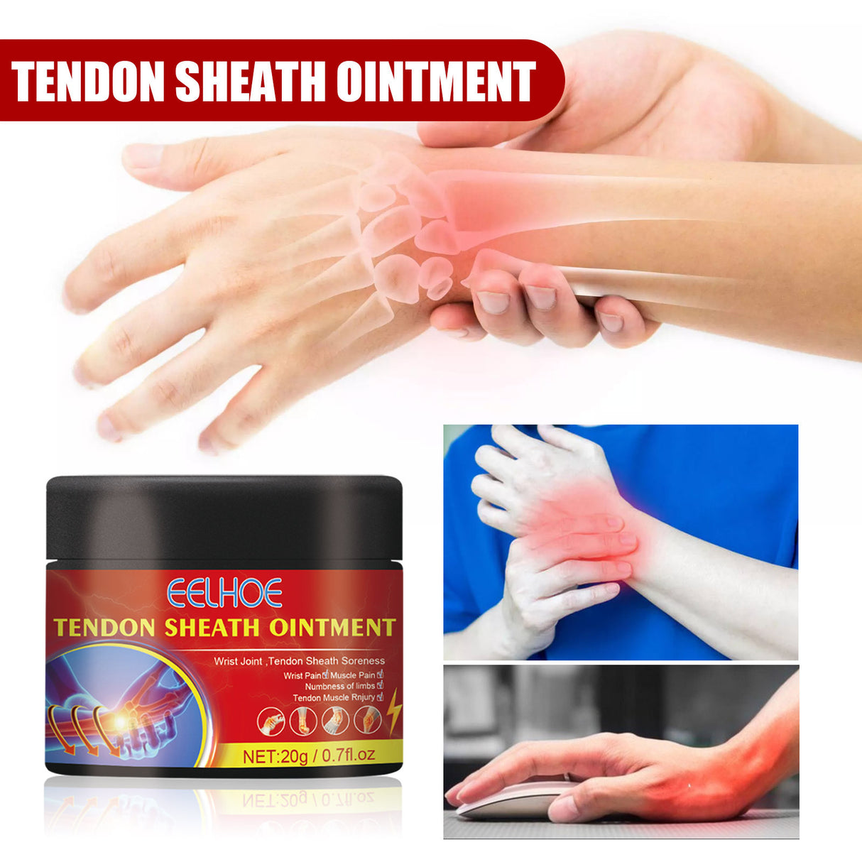Tendon Sheath Pain Cream, Relieve Wrist Joints And Muscles Discomfort, Relieve Tendons And Activate Swelling And Pain Care Cream - V.I.P Digital Presence