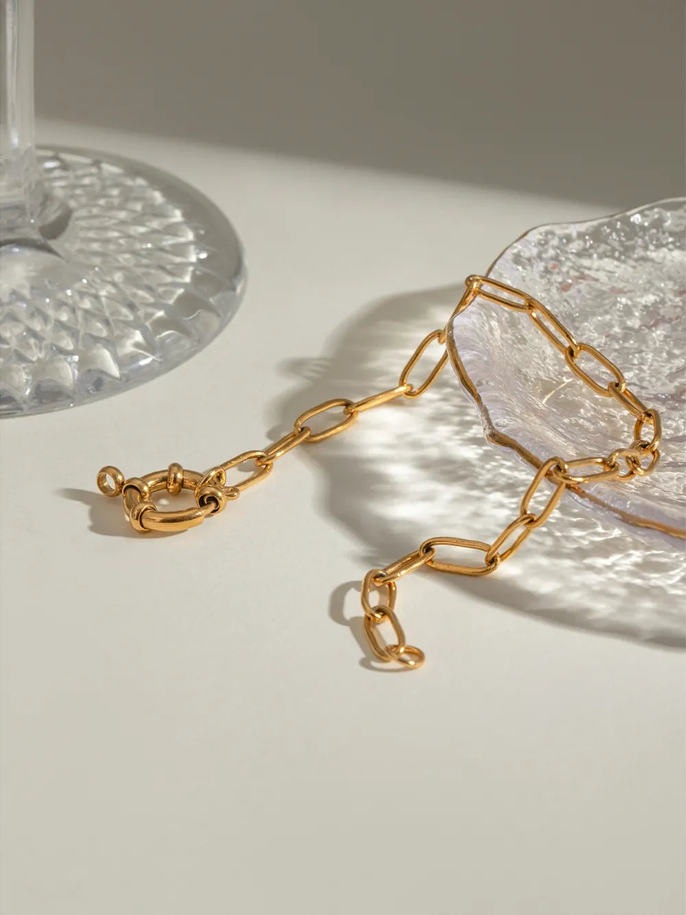 18K Gold-Plated Stainless Steel Chain Bracelet - V.I.P Digital Presence