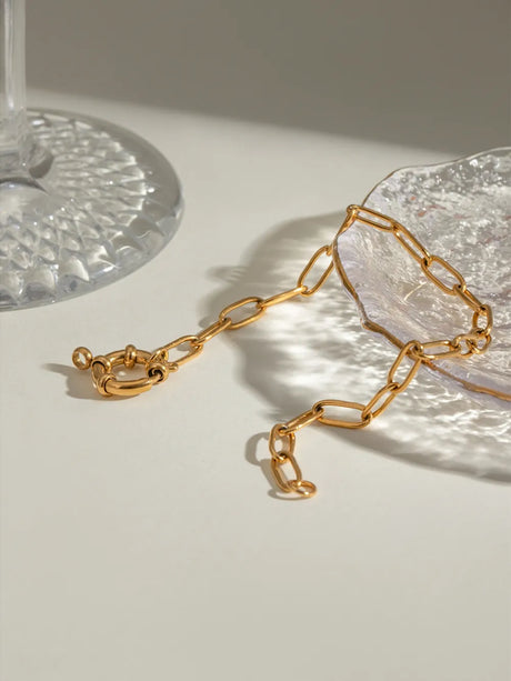 18K Gold-Plated Stainless Steel Chain Bracelet - V.I.P Digital Presence