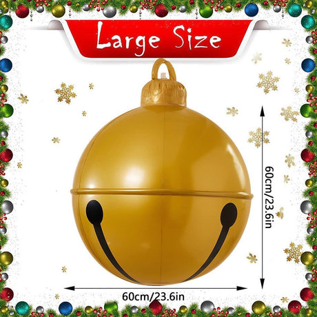 New inflatable Christmas bell with bow decoration for outdoor courtyard decoration - V.I.P Digital Presence