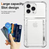 Suitable for iPhone 16 transparent mobile phone case 15 Pro Max case beer flip card slot Apple 14 anti-fall protective case
