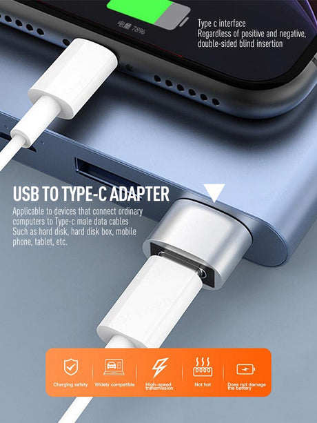 Type-C adapter Type-C to USB charging adapter Fast charging adapter USB adapter - V.I.P Digital Presence