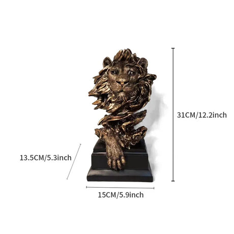 Creative Lion Head Decoration Home Living Room Resin Wine Cabinet Decoration - V.I.P Digital Presence
