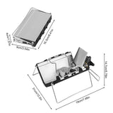 Estufa de gas portátil plegable de 2600 W, resistente al viento, con quemador de agua hervida y quemador plegable para acampar.
