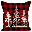 Christmas Pillowcase Linen Red Black Checkered Letter Printed Pillow Cover Holiday Living Room Decoration - V.I.P Digital Presence