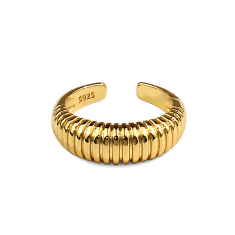 Temperament spiral pattern metal texture open index finger ring Hong Kong style anchor jewelry - V.I.P Digital Presence