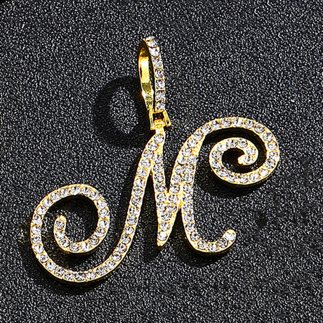 Hip hop accessories grass letter pendant melon seed buckle Cuban chain accessory - V.I.P Digital Presence