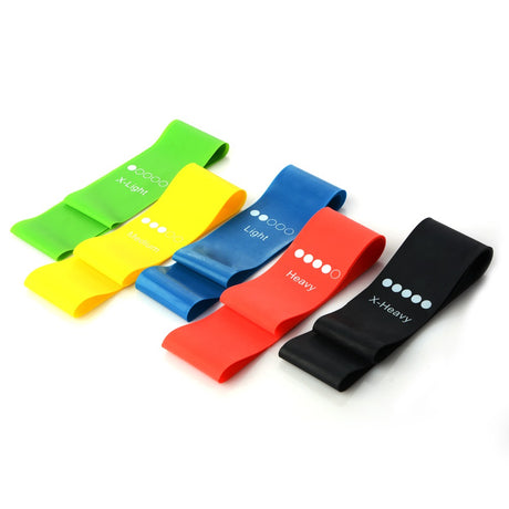 5 Colors Yoga Resistance Rubber Bands Indoor Outdoor Fitness Equipment 0.35mm-1.1mm Pilates Sport Training Workout Elastic Bands - V.I.P Digital Presence